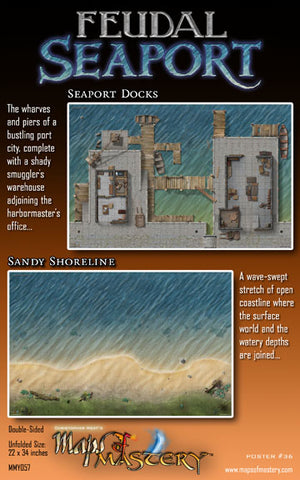 Feudal Seaport: Sandy Shoreline and Seaport Docks