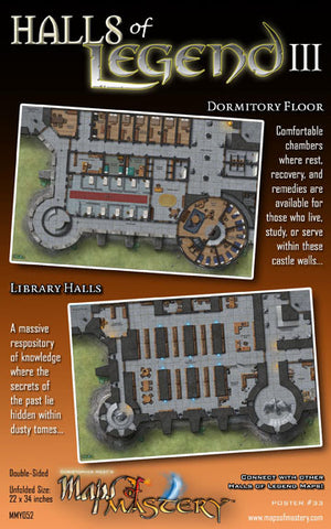 Halls of Legend III: Dormitory Floor and Library Halls